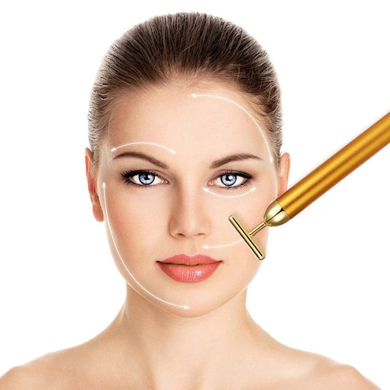 24K Gold Vibrating Face Lift Roller