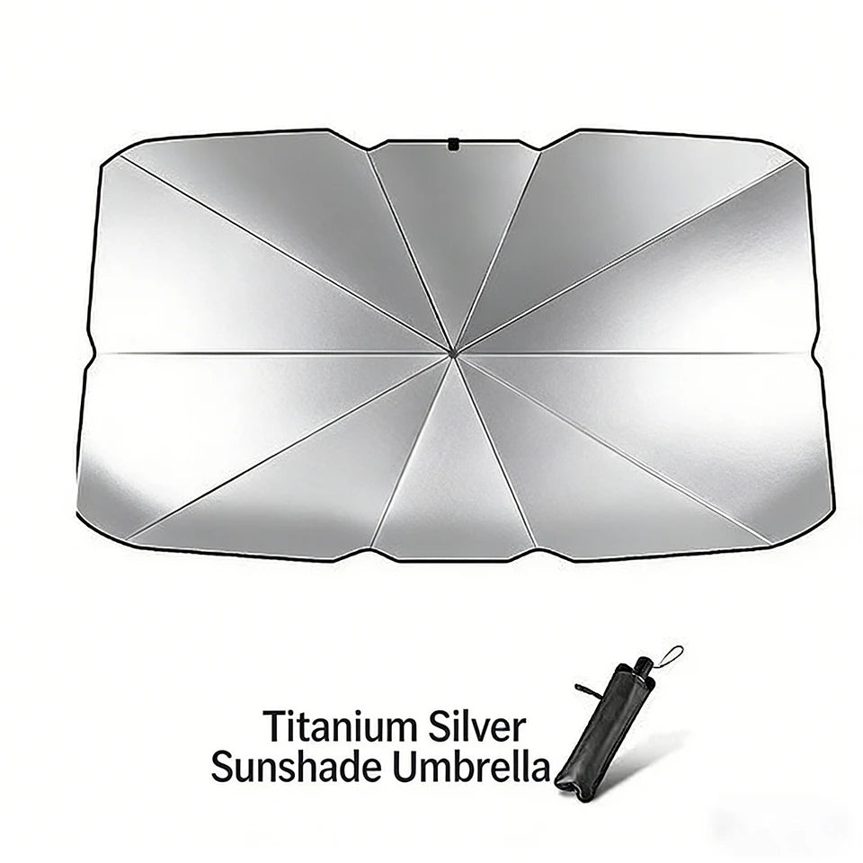 Car Sunshade Umbrella Foldable Universal Front Windshield Sun Visor UV Resistant Heat Insulating Car Window Sun Shield  ﻿
