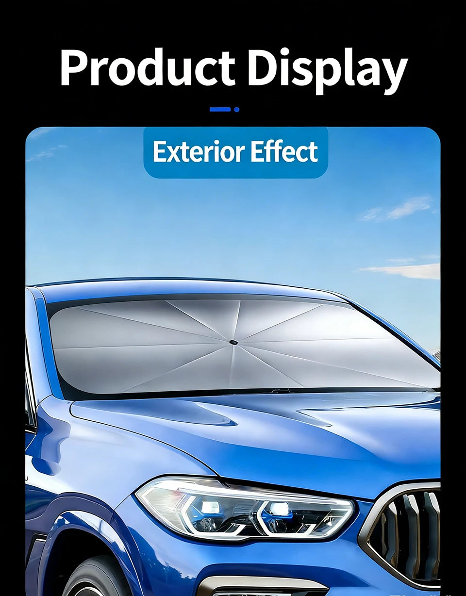 Car Sunshade Umbrella Foldable Universal Front Windshield Sun Visor UV Resistant Heat Insulating Car Window Sun Shield  ﻿