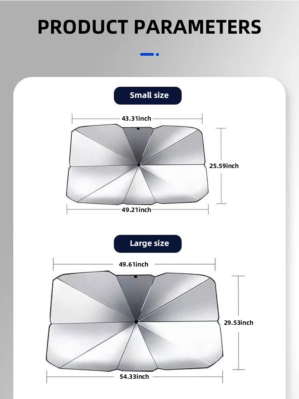 Car Sunshade Umbrella Foldable Universal Front Windshield Sun Visor UV Resistant Heat Insulating Car Window Sun Shield  ﻿