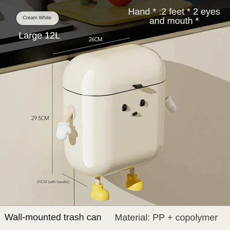 Wall-Mounted Kitchen Trash Can