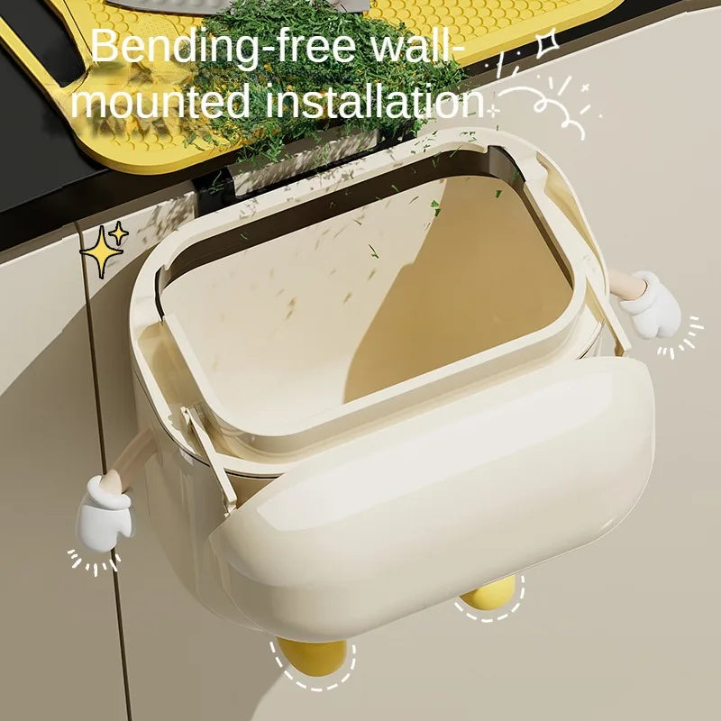 Wall-Mounted Kitchen Trash Can