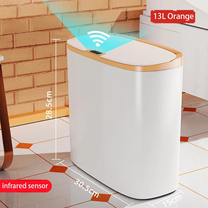 Touchless Motion Sensor Slim Trashcan