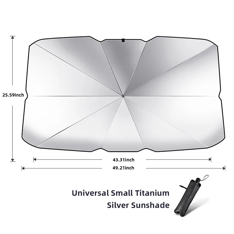 Car Sunshade Umbrella Foldable Universal Front Windshield Sun Visor UV Resistant Heat Insulating Car Window Sun Shield  ﻿