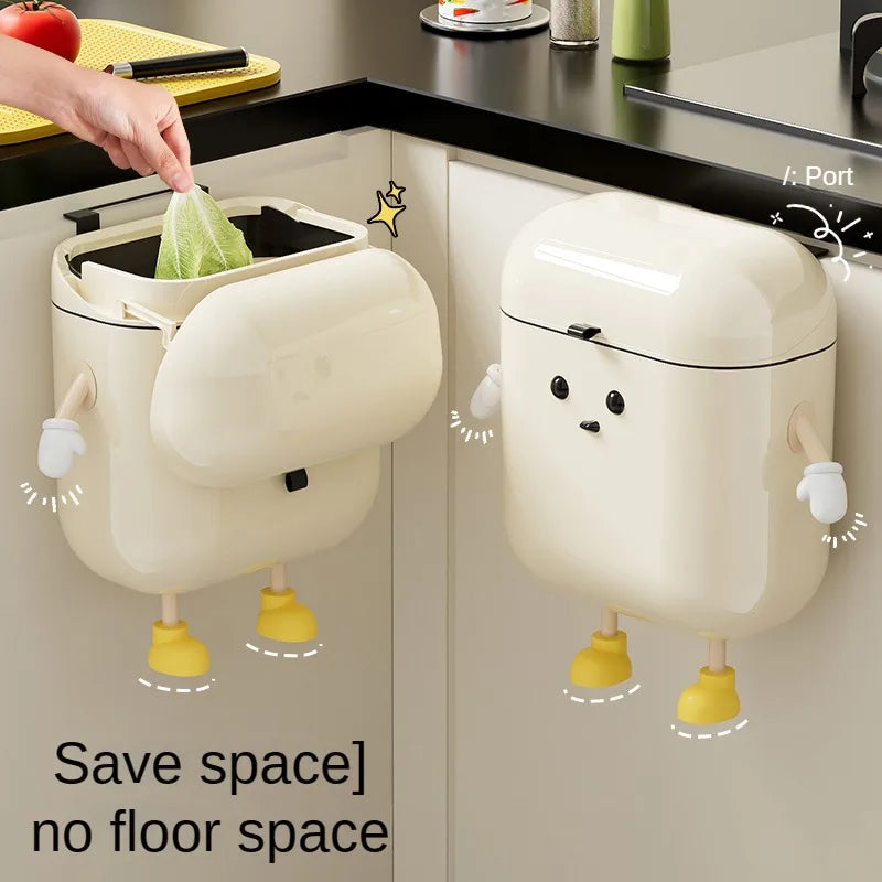 Wall-Mounted Kitchen Trash Can