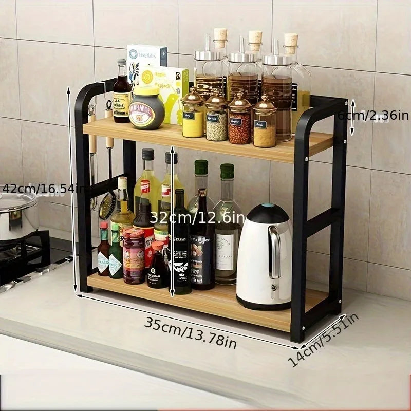 Two-Tier Rustproof Metal Kitchen Shelf