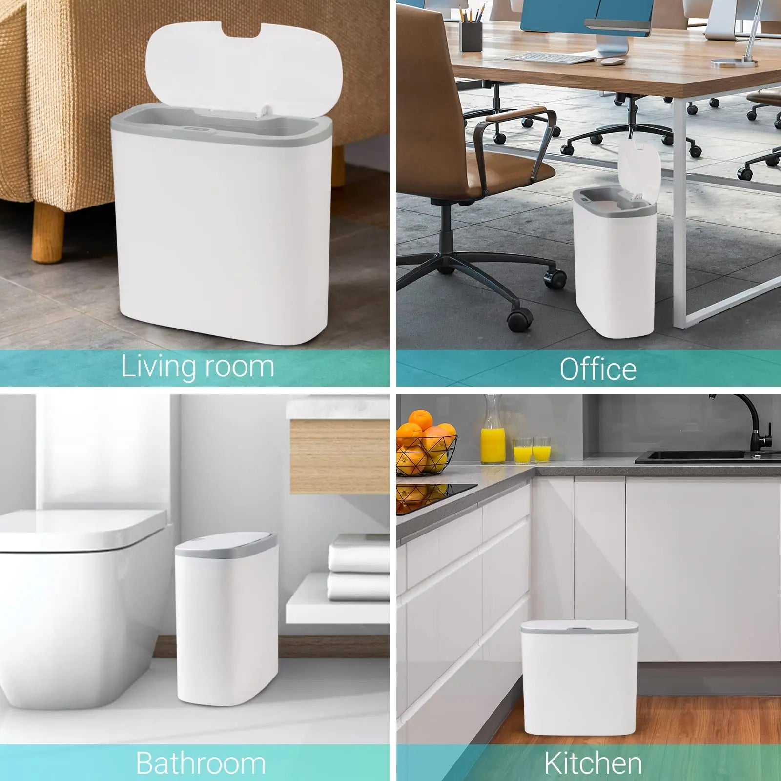 Touchless Motion Sensor Slim Trashcan