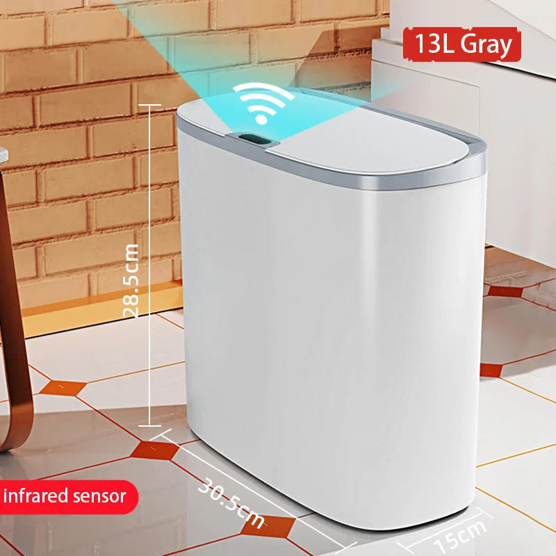 Touchless Motion Sensor Slim Trashcan
