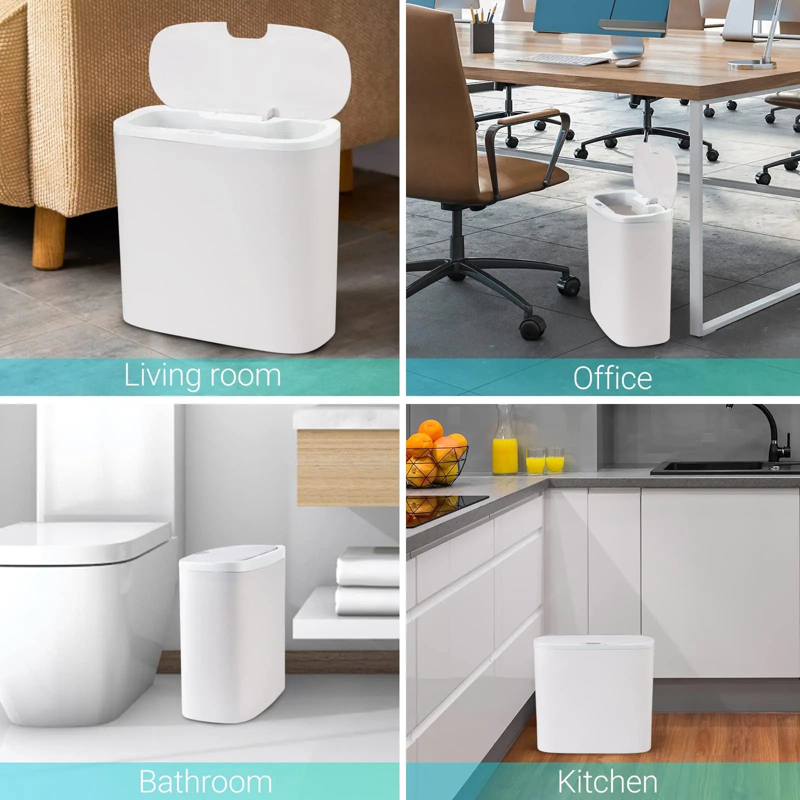 Touchless Motion Sensor Slim Trashcan