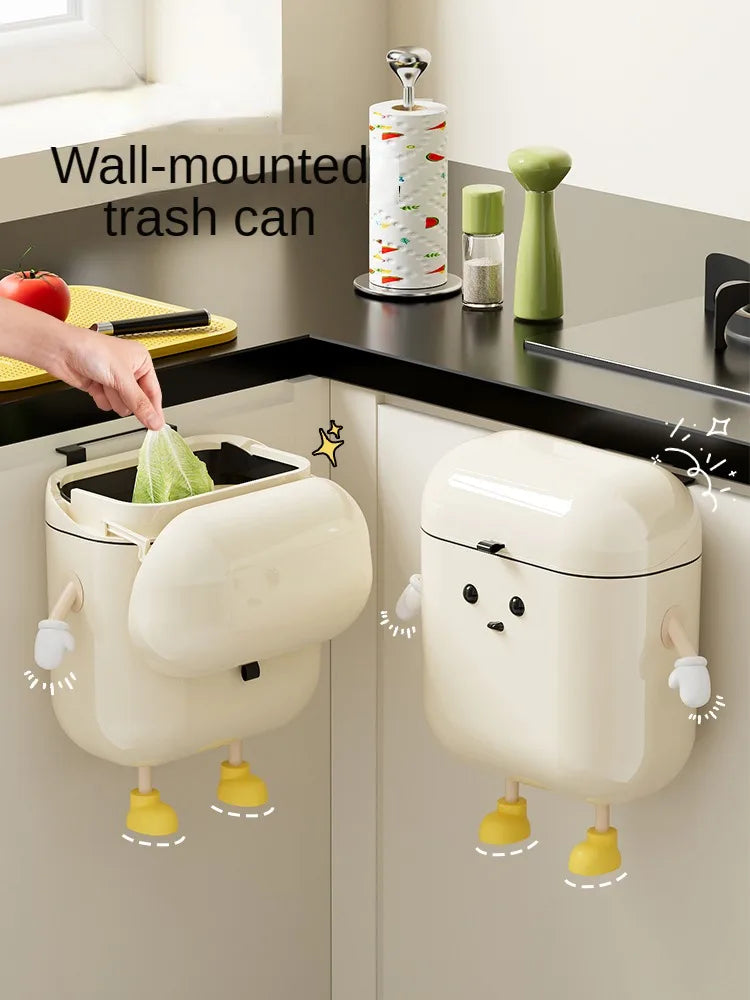 Wall-Mounted Kitchen Trash Can