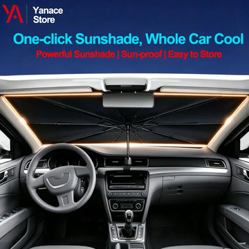 Car Sunshade Umbrella Foldable Universal Front Windshield Sun Visor UV Resistant Heat Insulating Car Window Sun Shield  ﻿