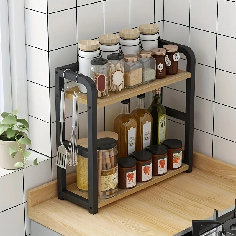 Two-Tier Rustproof Metal Kitchen Shelf