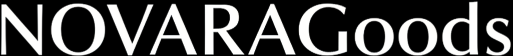 NOVARAGoods Logo - Black Background White Text